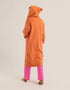 Short jacquard coat with hoodie